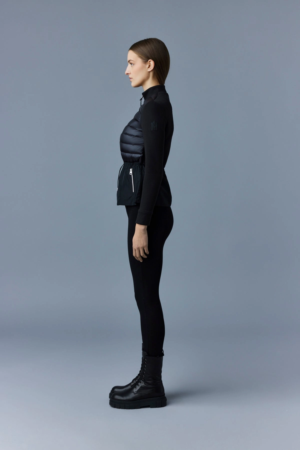 JOYCE Hybrid jacket with peplum Black