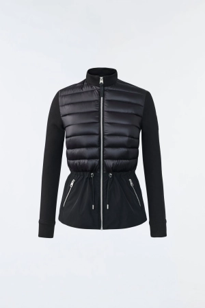 JOYCE Hybrid jacket with peplum Black