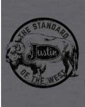 Justin Brands Kids T-Shirt Free Range County Kid in Charcoal J-G3168