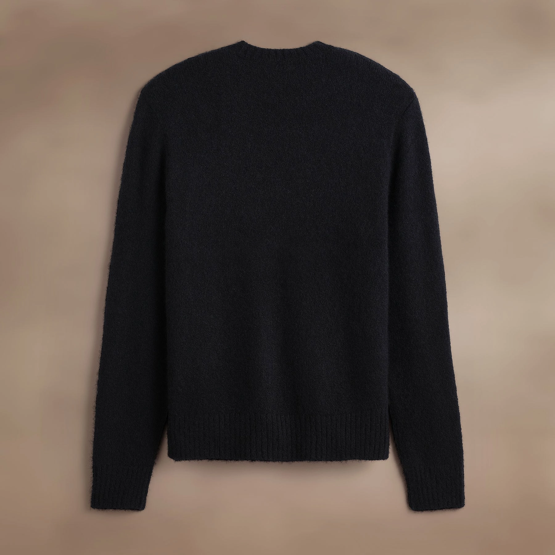 Lightweight Textured Cashmere V-Neck - True Black