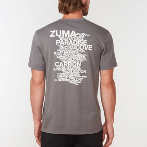 Malibu Beach Graphic Tee - Raccoon Grey