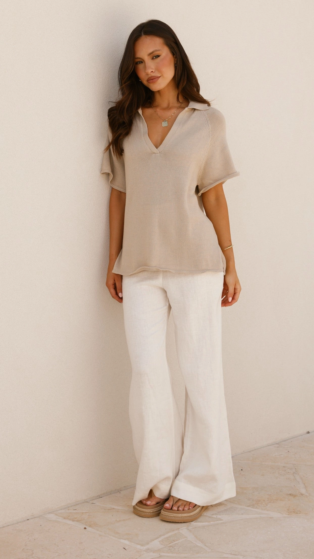 Marza Knit Top - Oatmeal