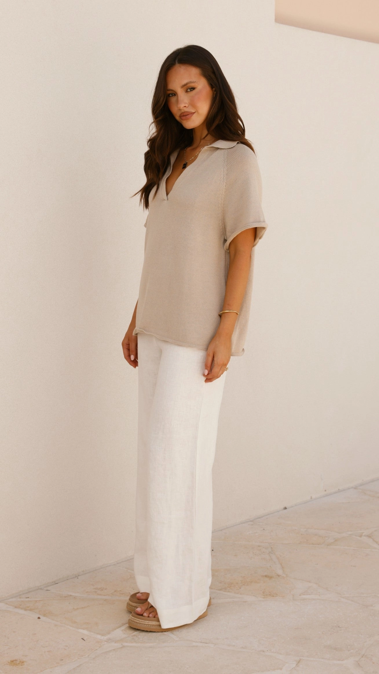 Marza Knit Top - Oatmeal