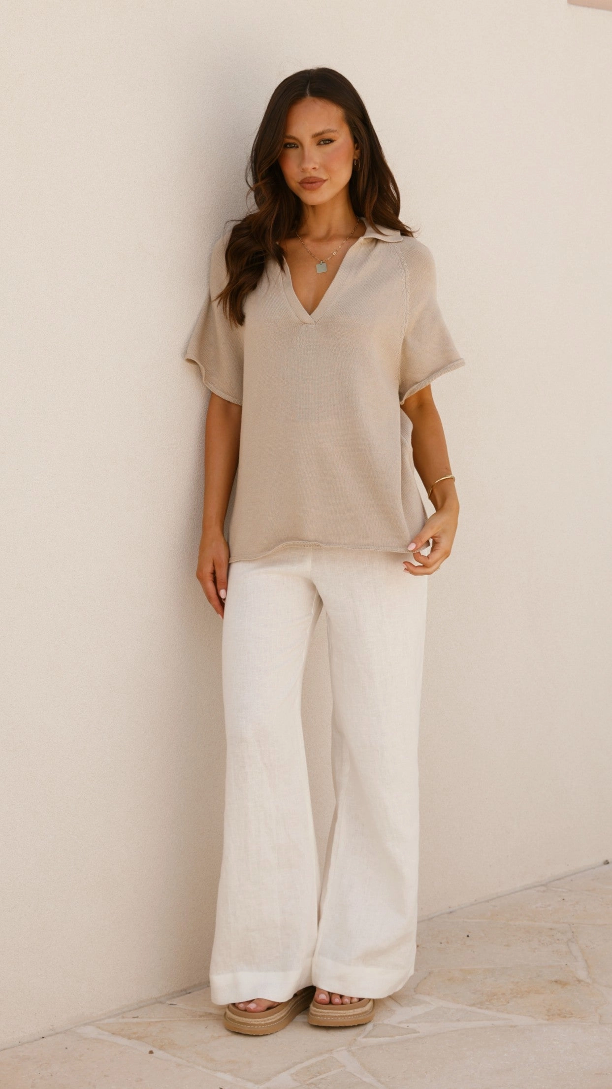 Marza Knit Top - Oatmeal
