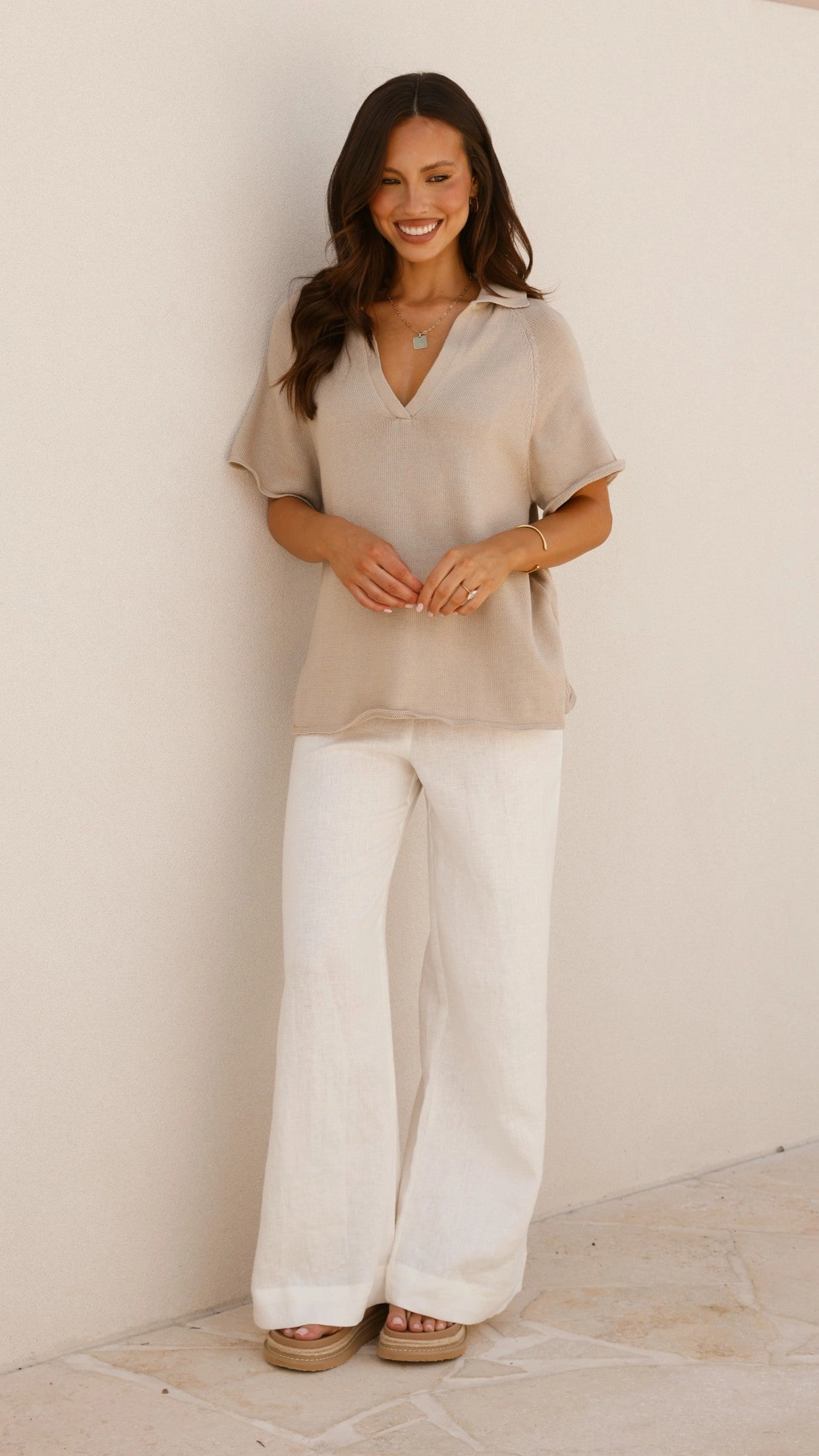 Marza Knit Top - Oatmeal
