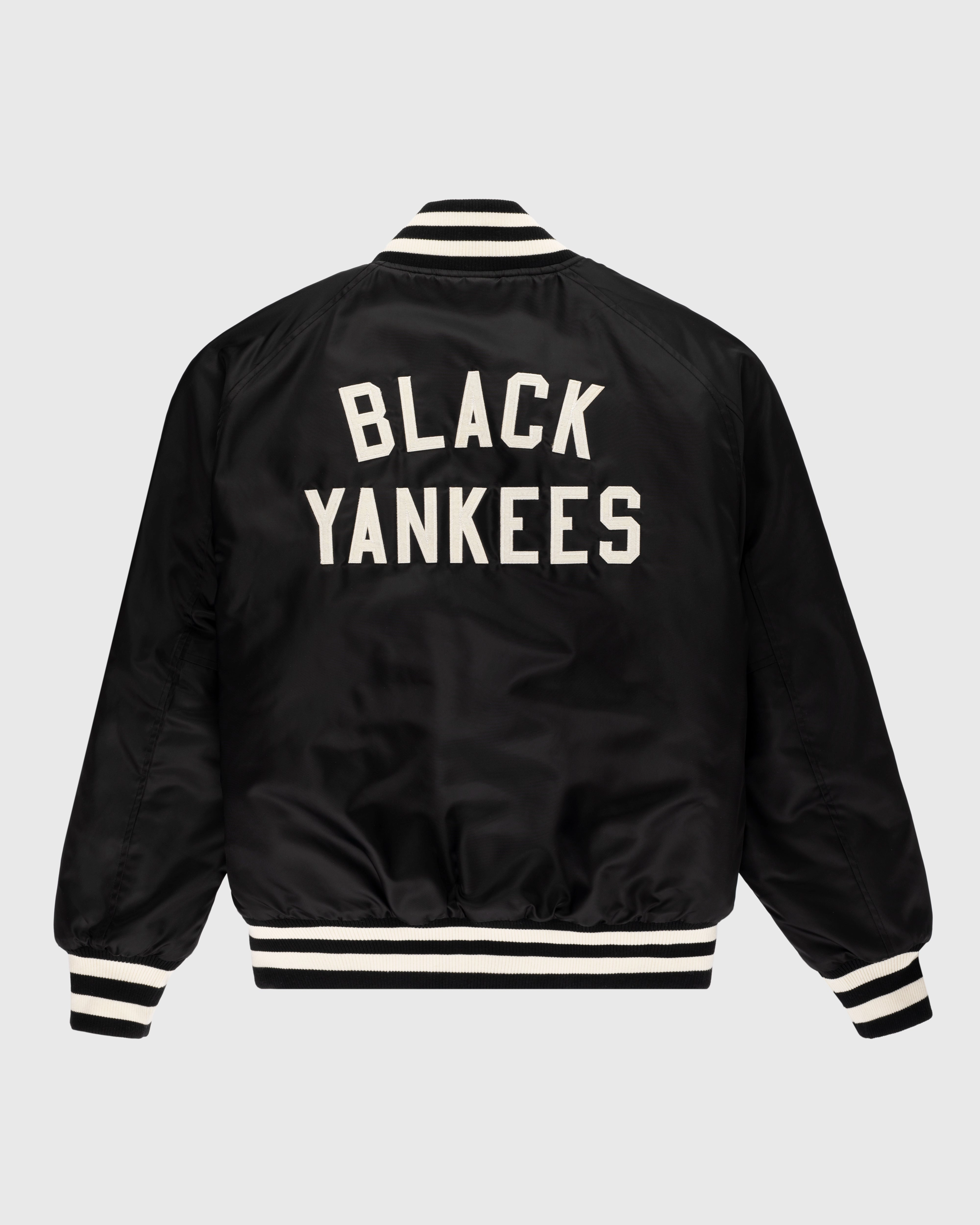 New York Black Yankees Satin Varsity Jacket