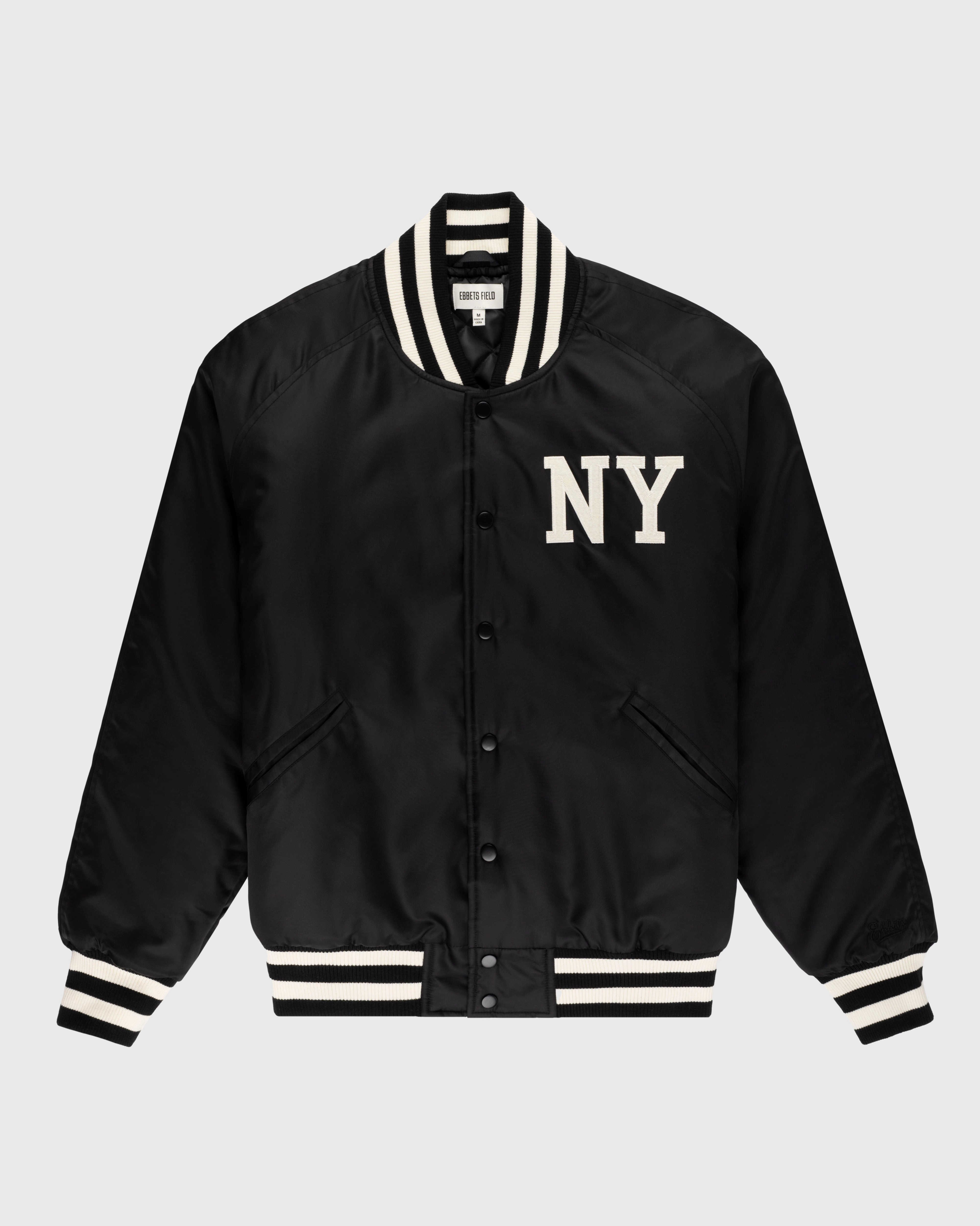 New York Black Yankees Satin Varsity Jacket