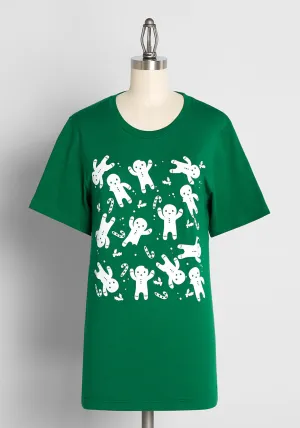 Nibbling On Holiday Cookies Graphic Tee