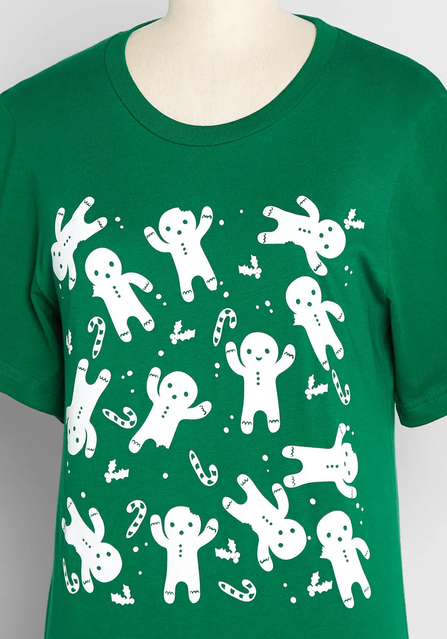 Nibbling On Holiday Cookies Graphic Tee