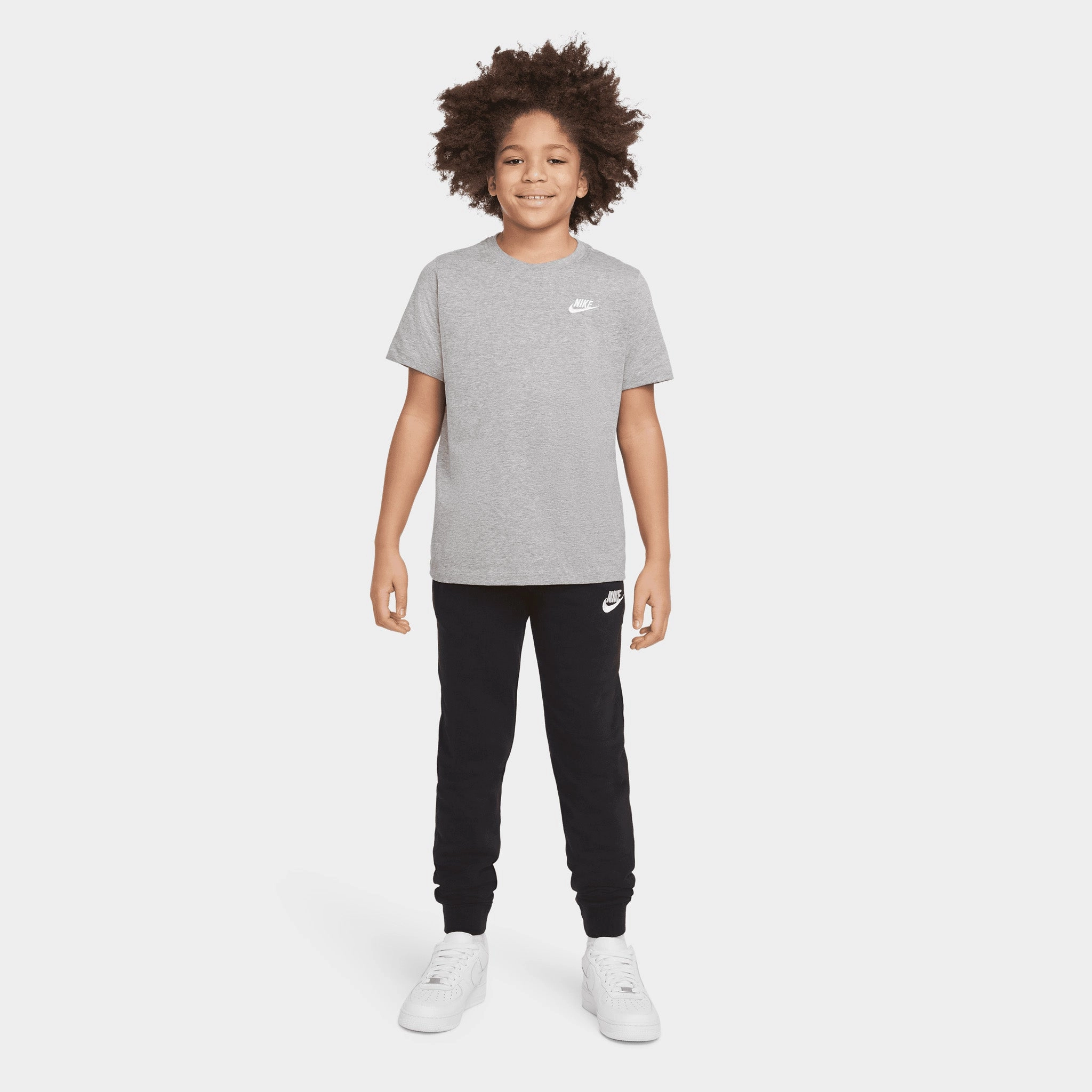 Nike Sportswear Juniors' Embroidered Futura T-Shirt / Dark Grey Heather