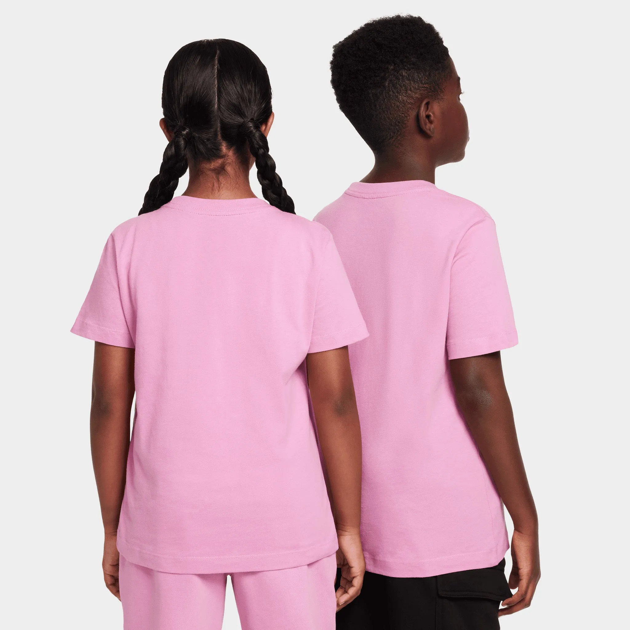 Nike Sportswear Juniors' Embroidered Futura T-Shirt / Magic Flamingo