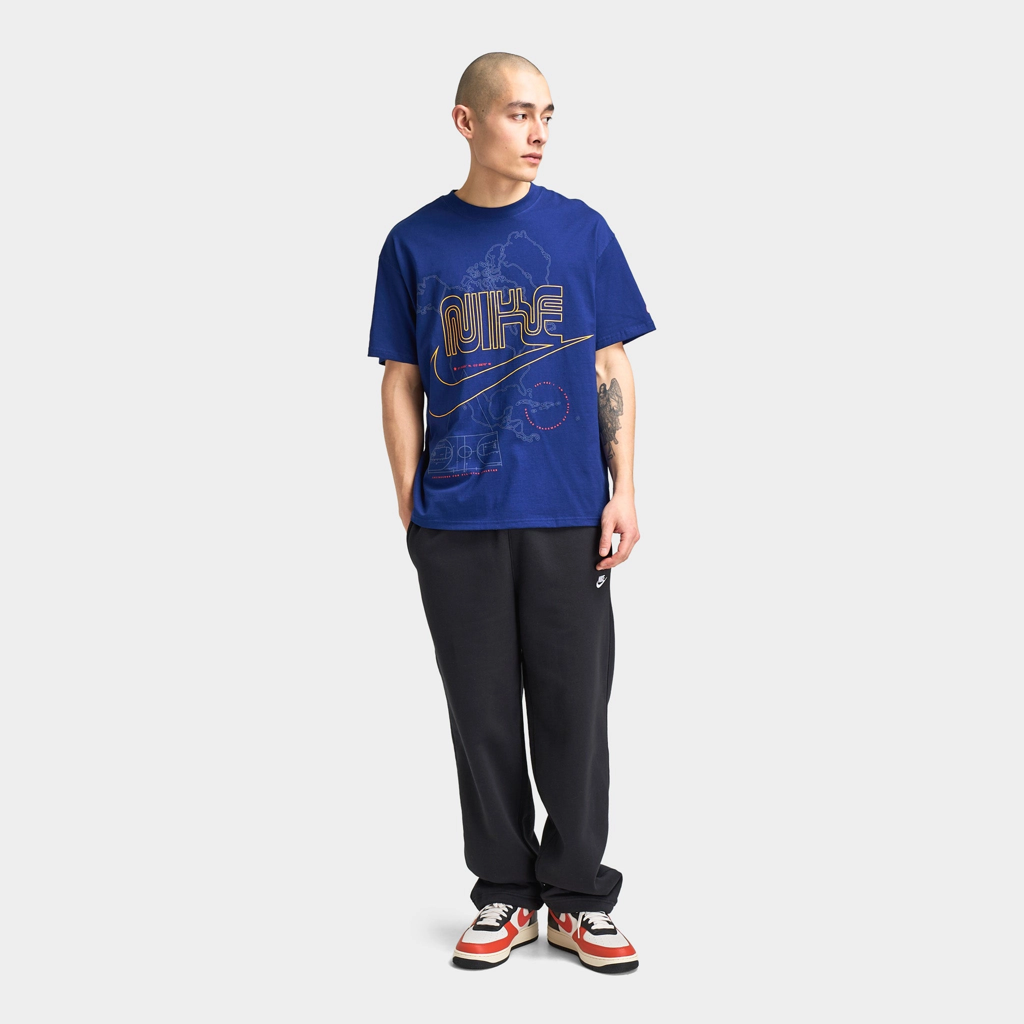 Nike Sportswear Max90 T-Shirt Blue Void / University Gold - Lt Crimson