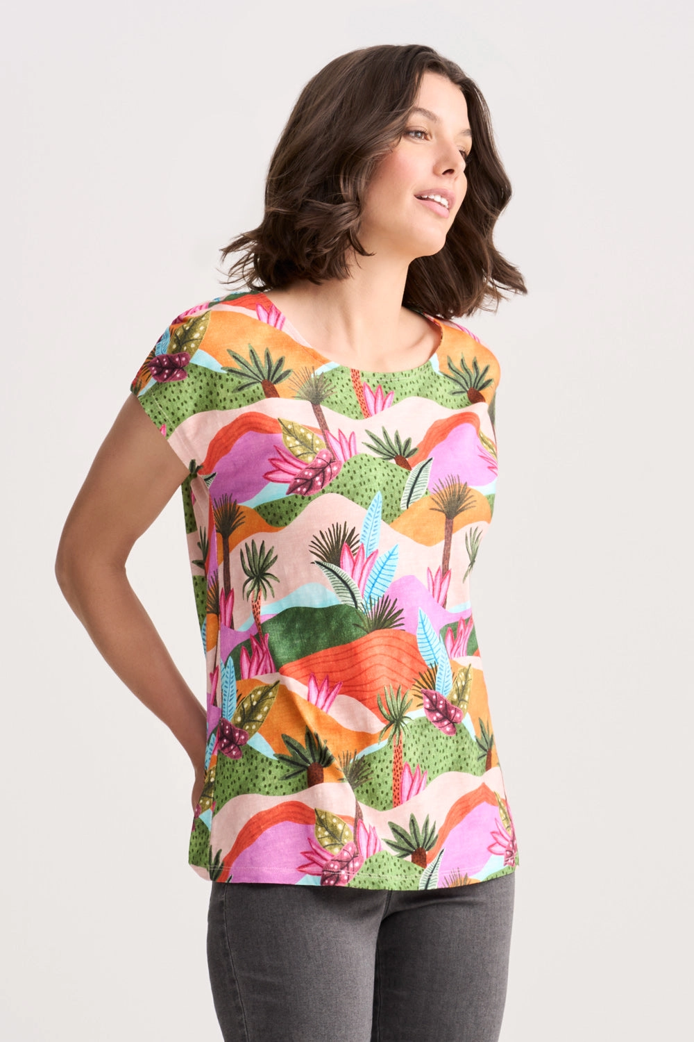 Organic Cotton T-Shirt - Tropical Landscape