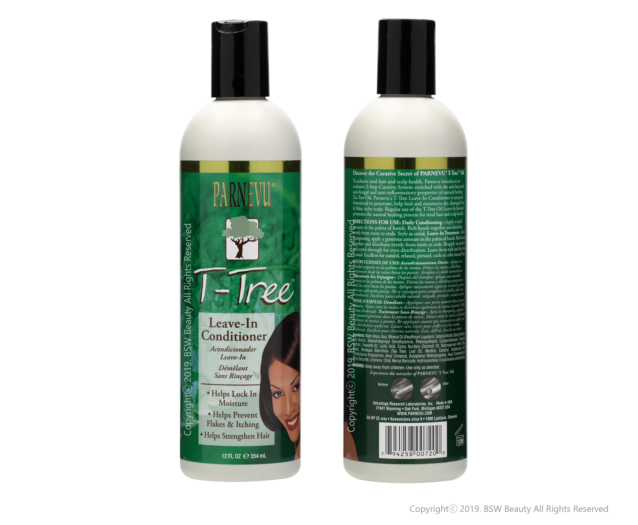 PARNEVU T-TREE LEAVE-IN CONDITIONER 12oz