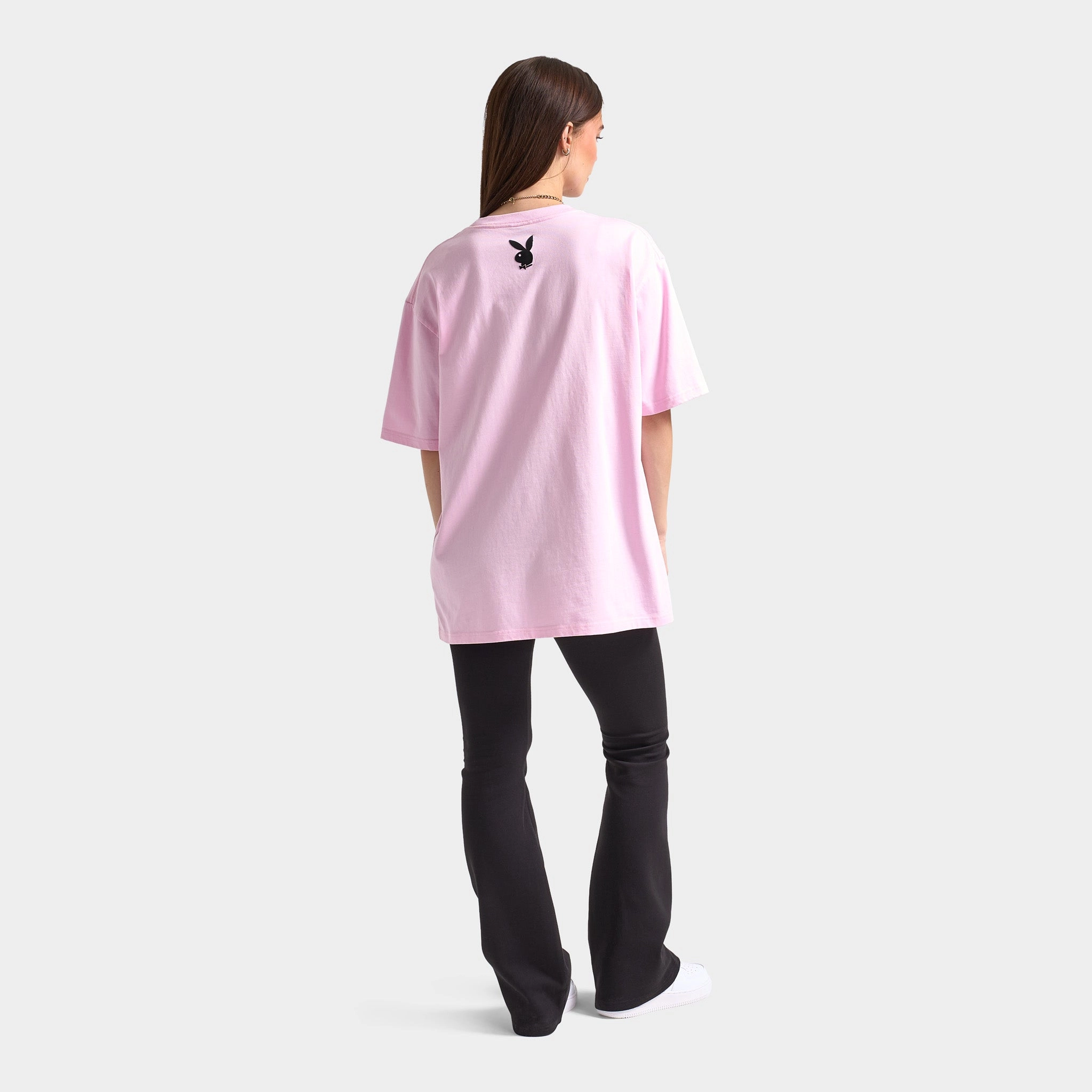 Playboy Bunny Necklace Oversized Graphic T-shirt / Pink