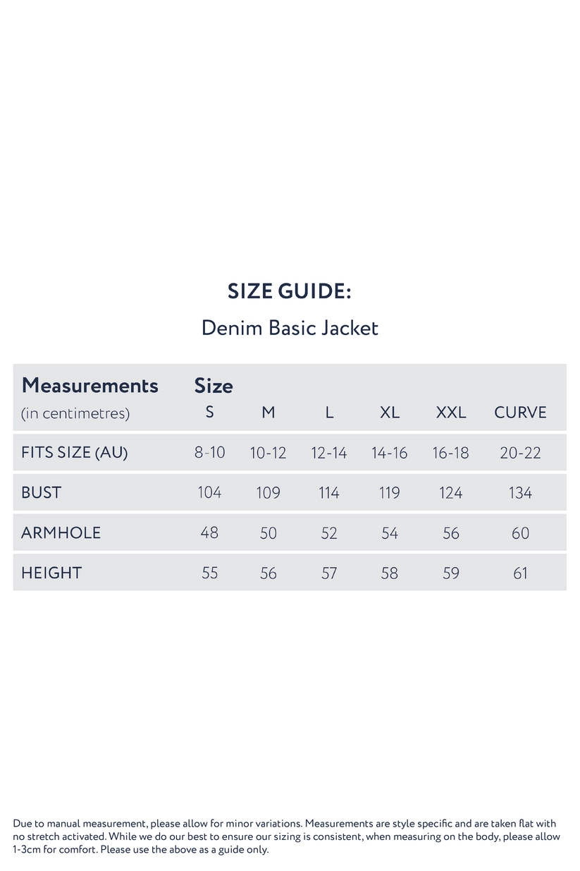 PQ Collection Denim Basic Jacket Light Wash