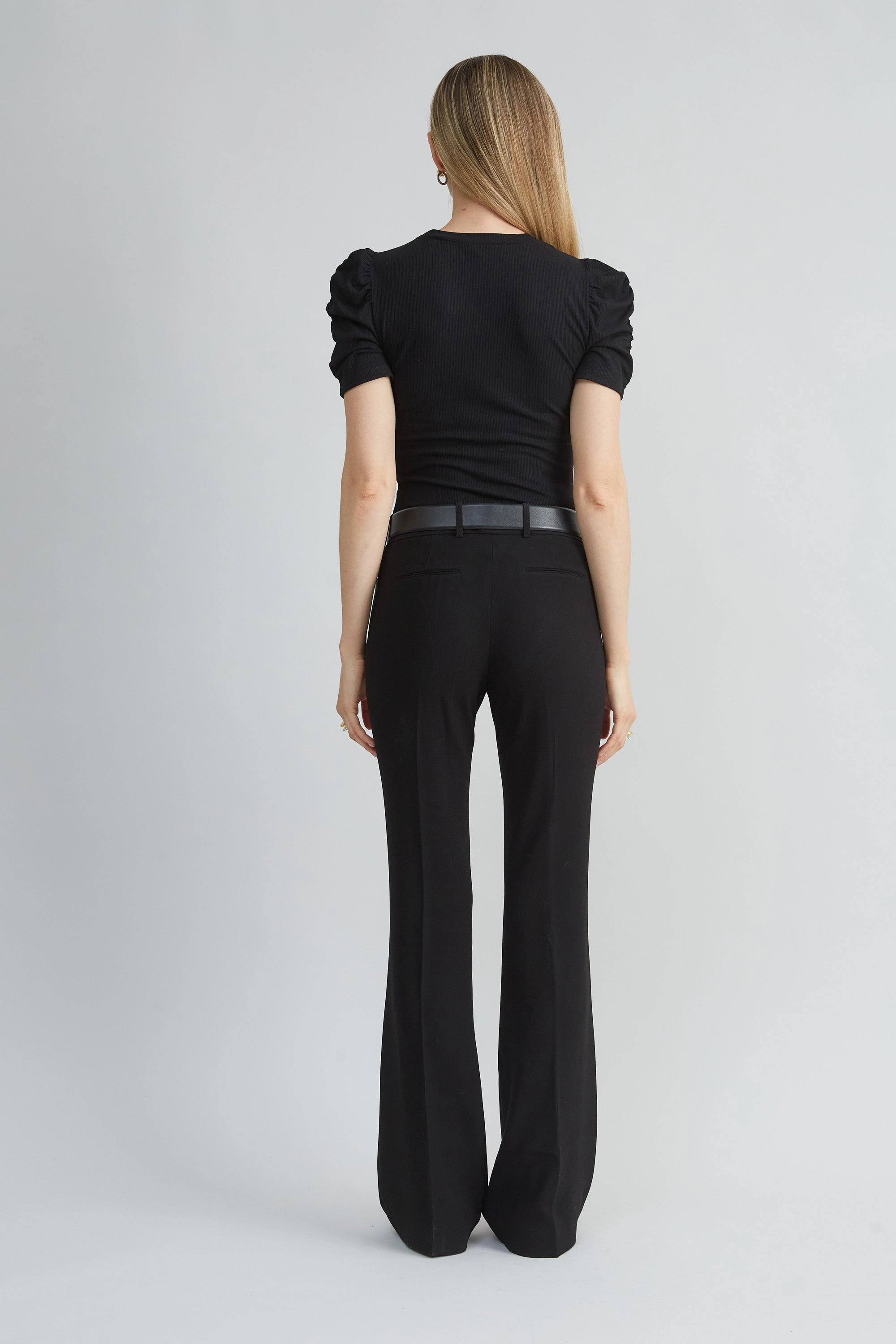 Puff Sleeve Rib Knit