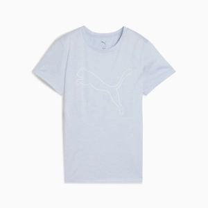 PUMA WOMEN'S ESSENTIALS LOGO BLUE TEE