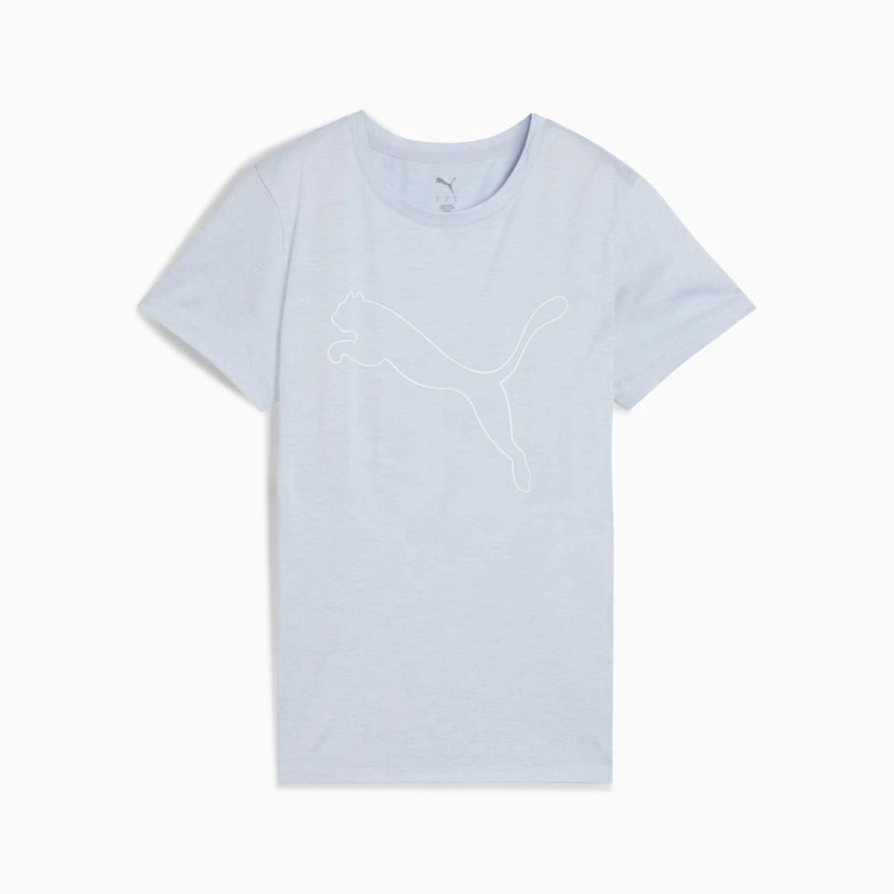 PUMA WOMEN'S ESSENTIALS LOGO BLUE TEE