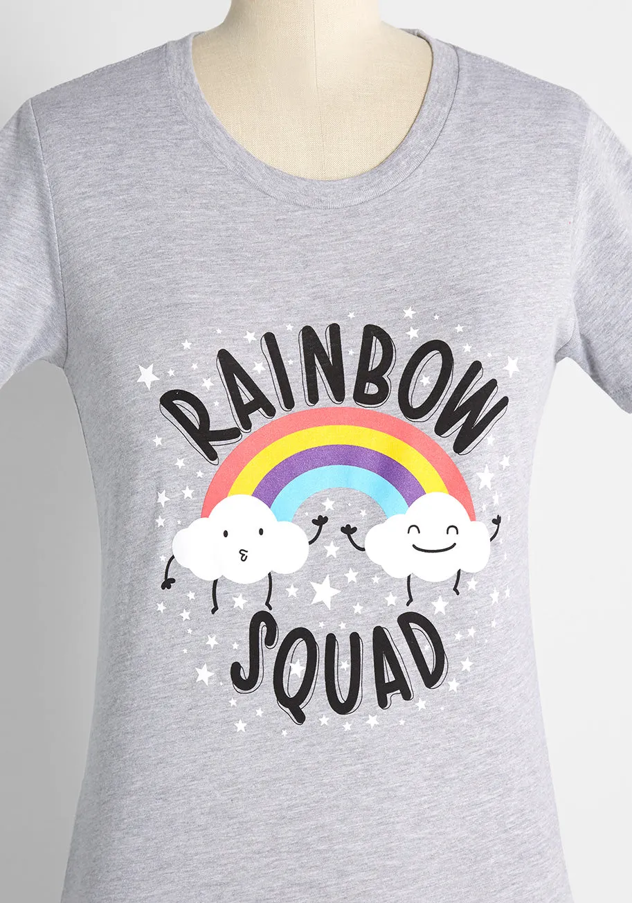 Rainbow Squad Goals Graphic Tee