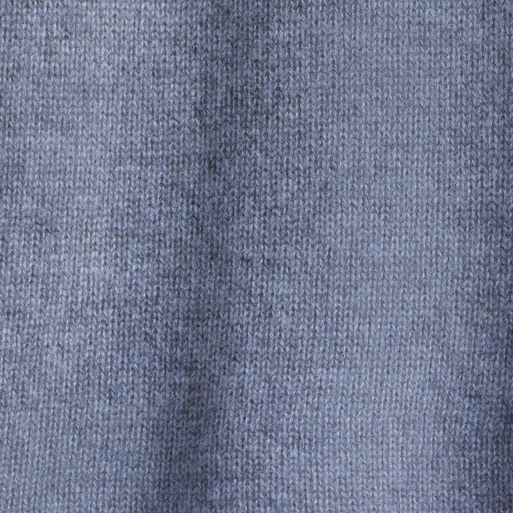 Recycled Cashmere Raglan Crew - Faded Indigo