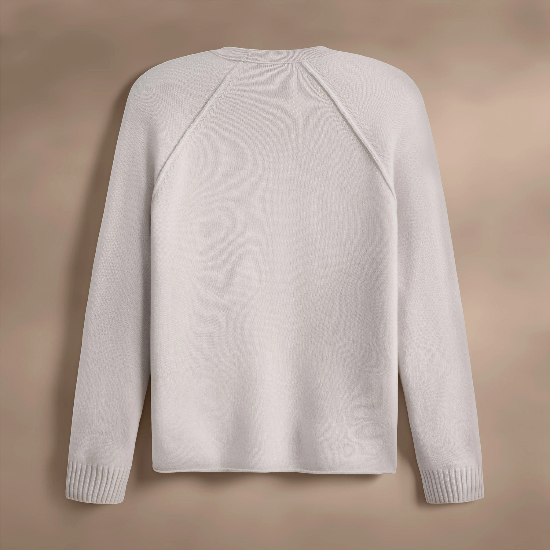 Recycled Cashmere Raglan Crew - Pearl