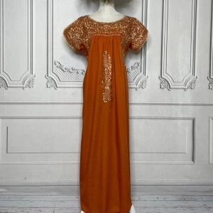 San Antonino Gala Dress - Long Burn Orange