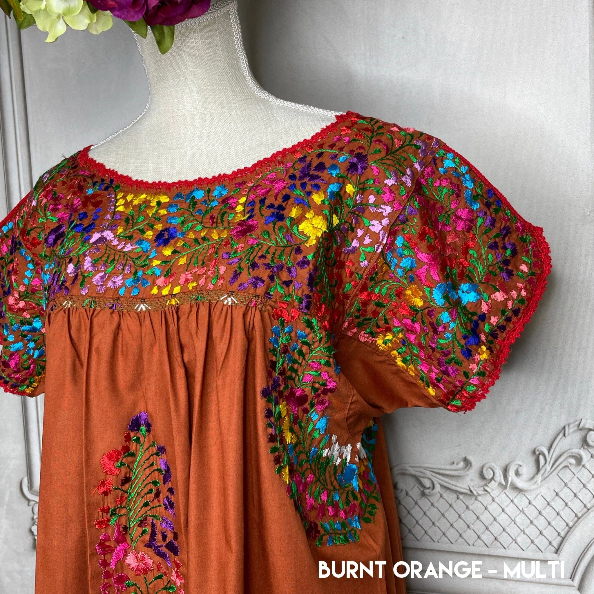 San Antonino Gala Dress - Long Burn Orange