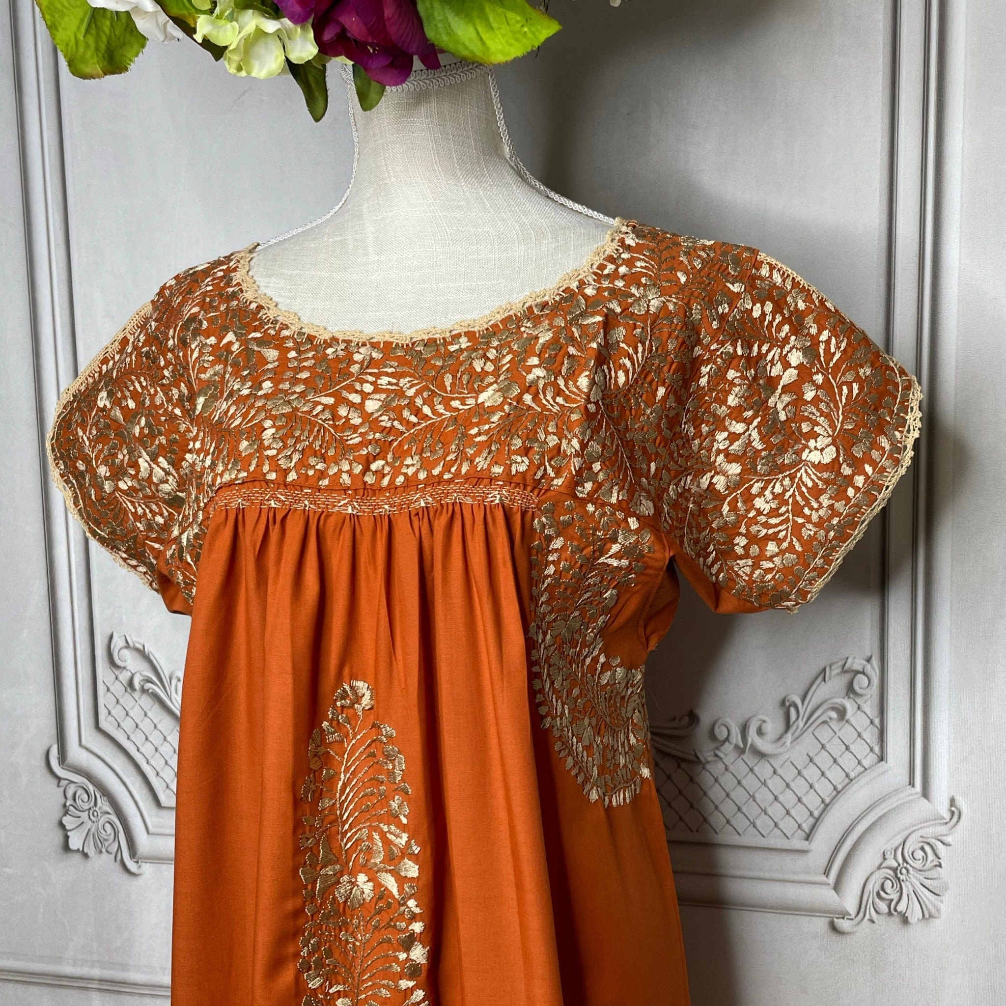 San Antonino Gala Dress - Long Burn Orange