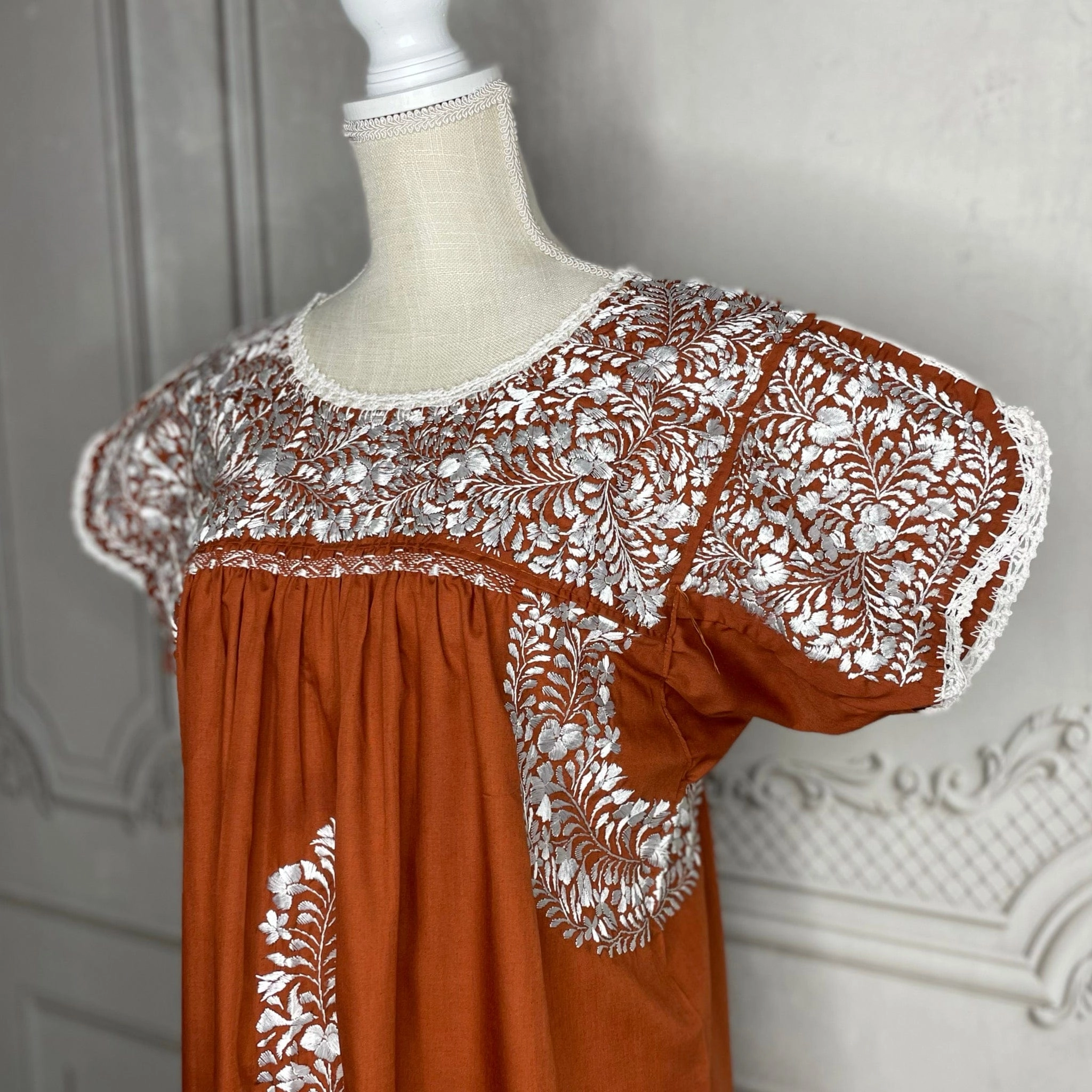 San Antonino Gala Dress - Long Burn Orange