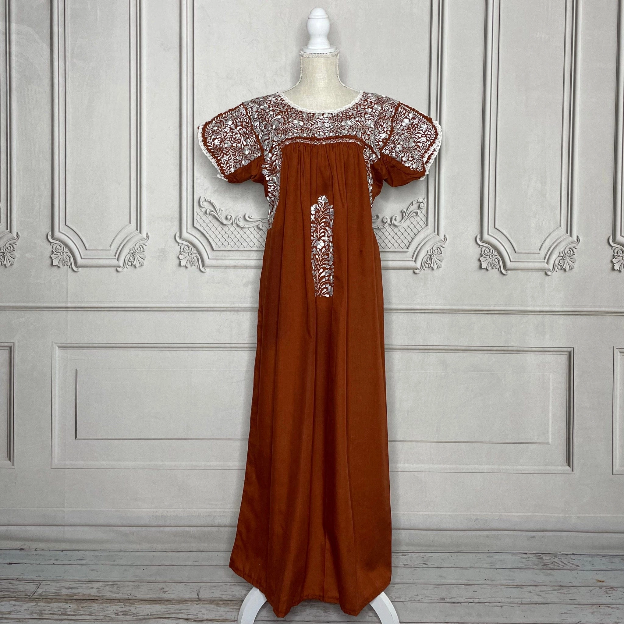 San Antonino Gala Dress - Long Burn Orange