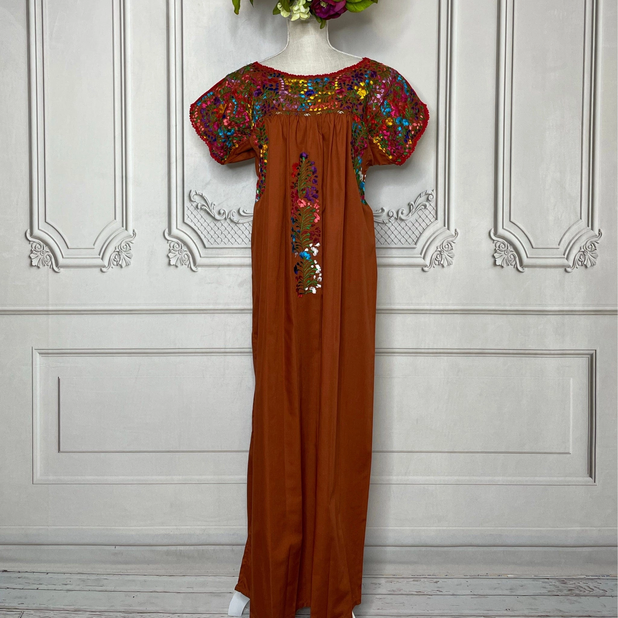 San Antonino Gala Dress - Long Burn Orange