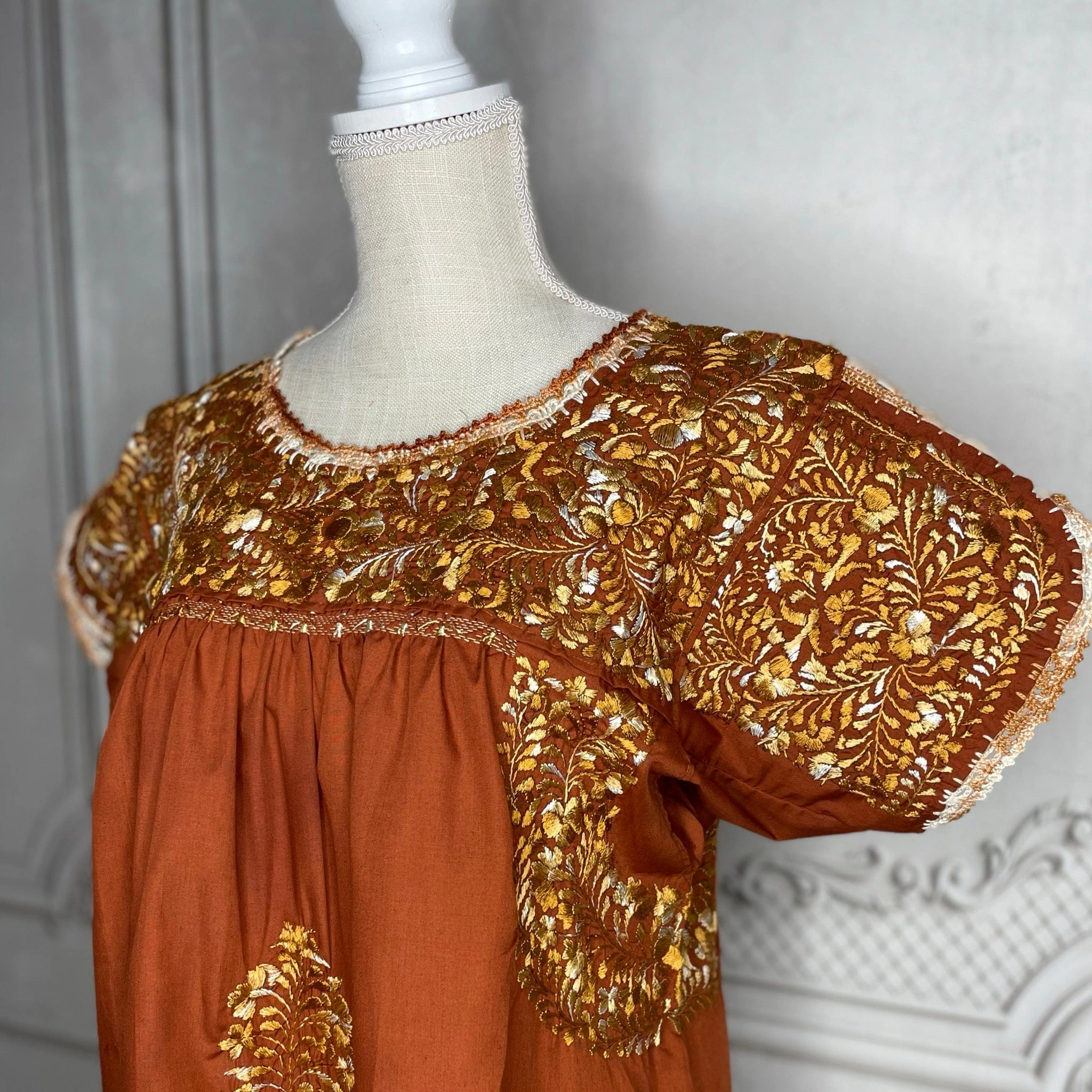San Antonino Gala Dress - Long Burn Orange