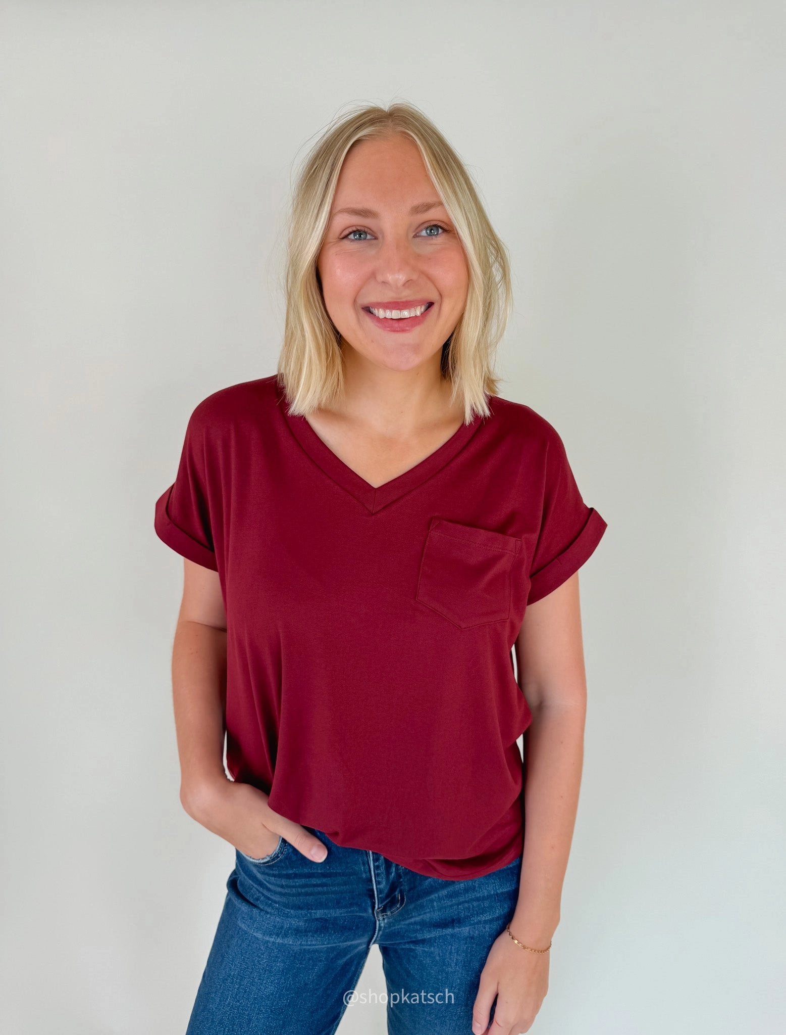 Scout V Neck Pocket Tee