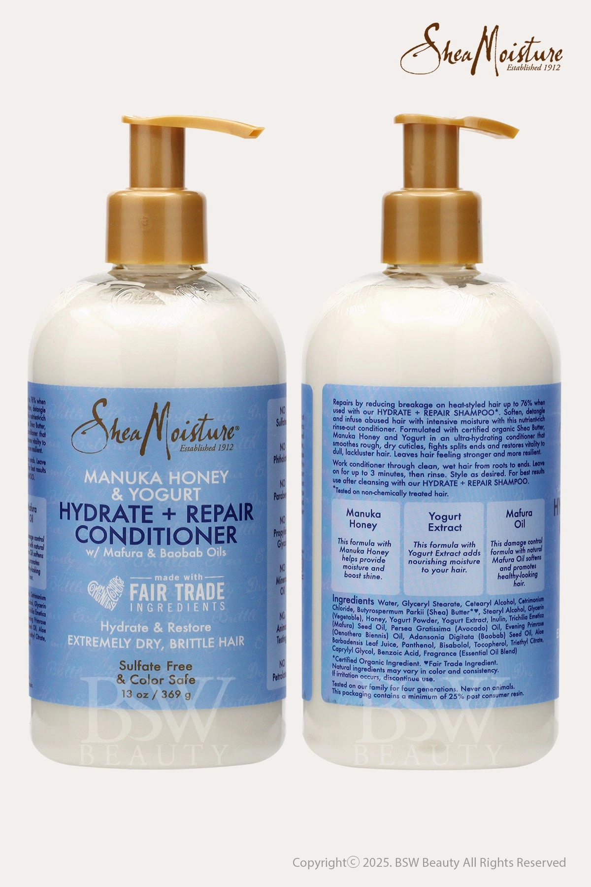 SHEA MOISTURE MANUKA HONEY&YOGURT HYDRATE   REPAIR CONDITIONER 13oz