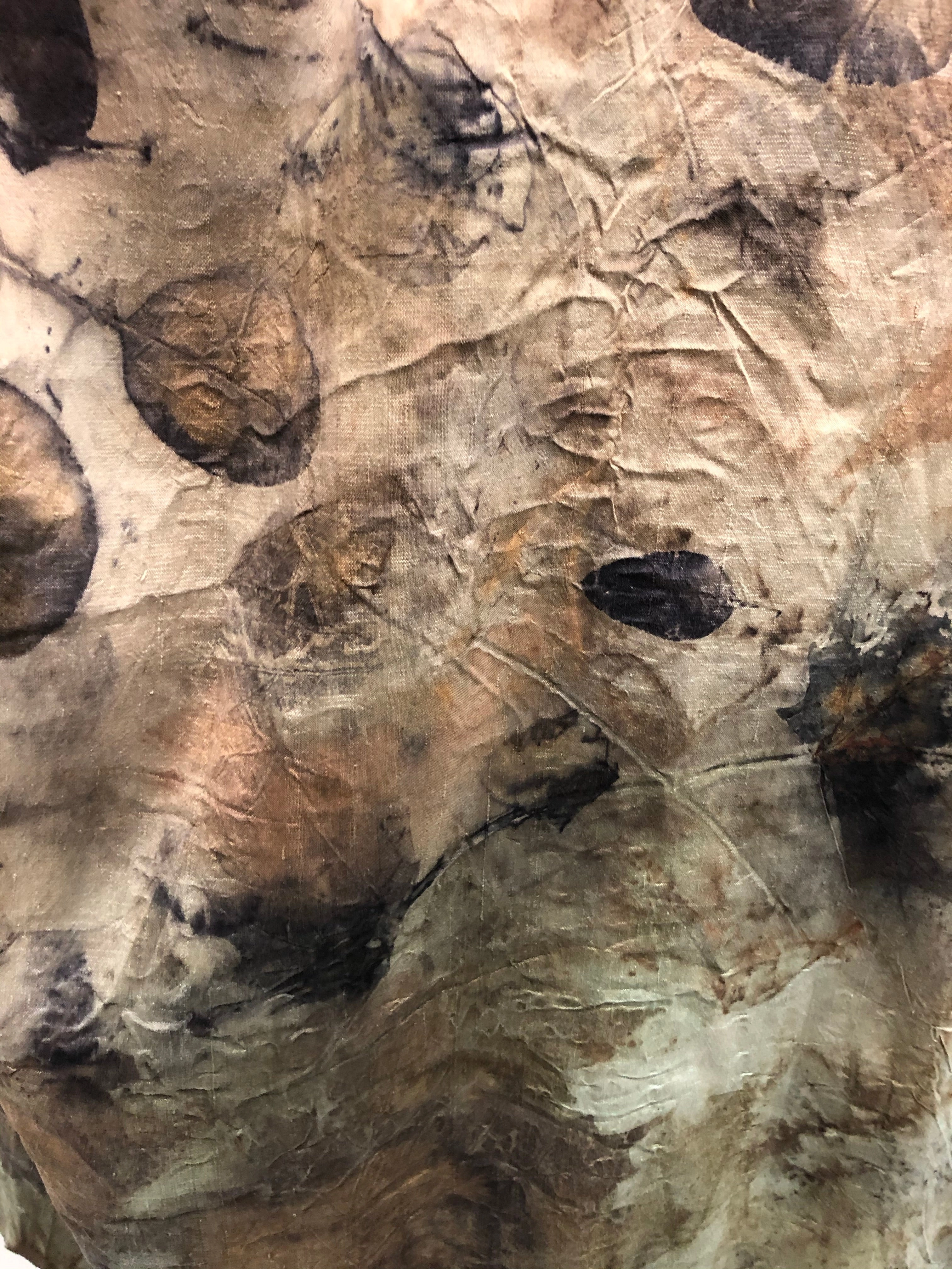 Silk front  eco dyed T-shirt
