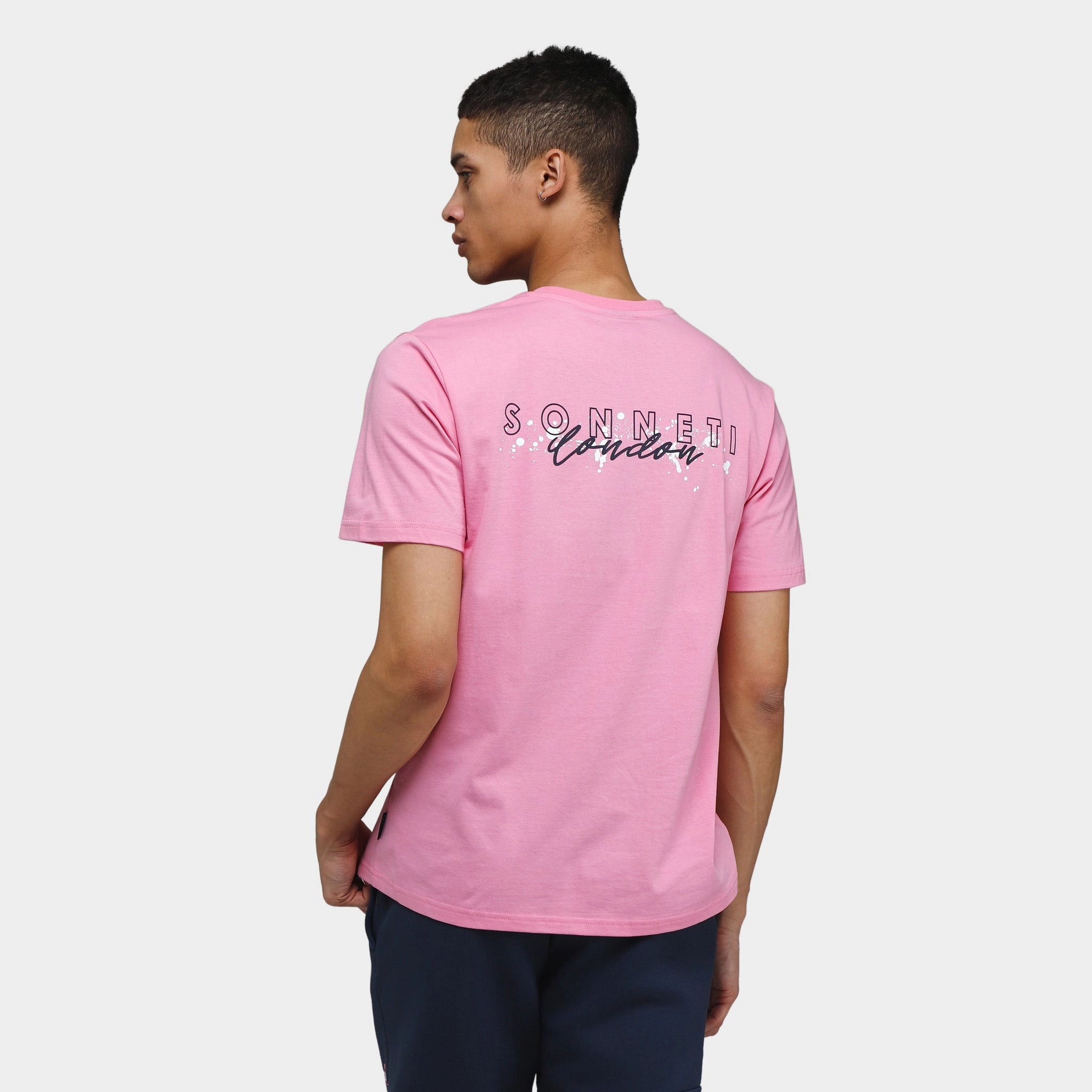 Sonneti Stack Logo T-shirt / Sachet Pink