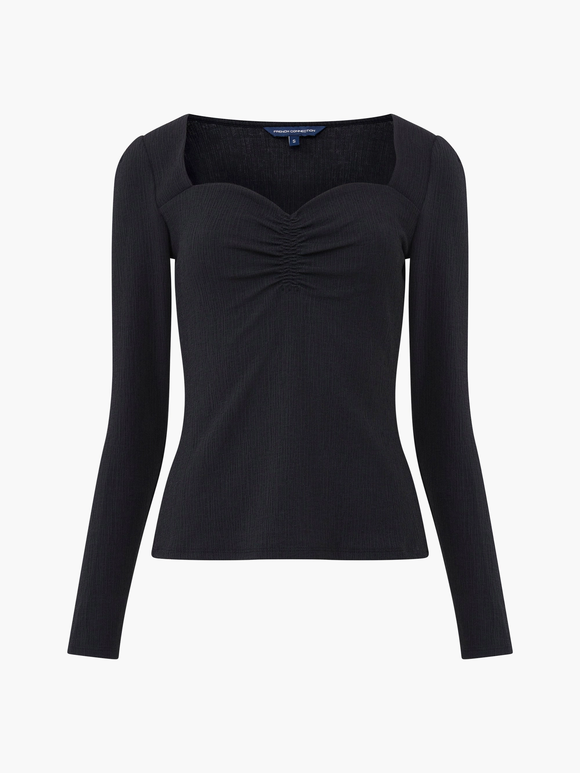 Sonya Ribbed Sweetheart Neckline Top