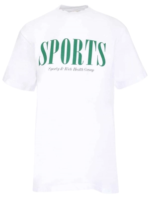 Sporty & Rich Logo Printed Crewneck T-Shirt