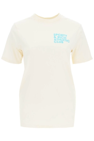 Sporty & Rich Slogan Printed Crewneck T-Shirt