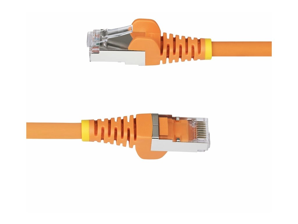 StarTech.com 1ft Orange CAT6a Ethernet Cable, Snagless, S/FTP, 10G, LSZH - Patch cable - RJ-45 (M) to RJ-45 (M) - 1 ft - 0.2 NLOR-1F-CAT6A-PATCH