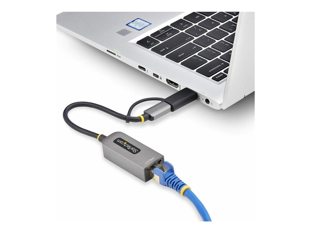 StarTech.com 2.5GbE USB-C to Ethernet Adapter with USB-A Converter - Network adapter - USB-C 3.2 Gen 1 / Thunderbolt 3 - 10M/100M/1G/2.5 U2GA-USB-C-ETHERNET