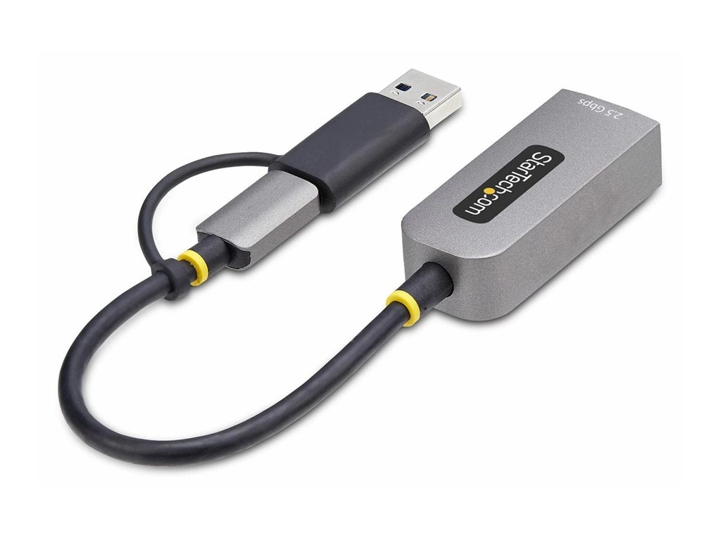 StarTech.com 2.5GbE USB-C to Ethernet Adapter with USB-A Converter - Network adapter - USB-C 3.2 Gen 1 / Thunderbolt 3 - 10M/100M/1G/2.5 U2GA-USB-C-ETHERNET