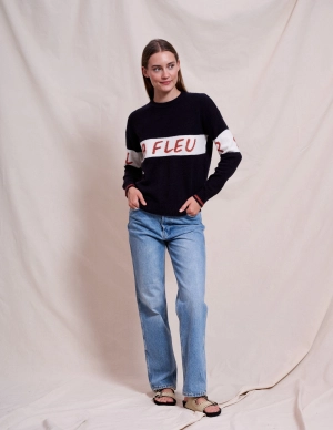 Sundry La Fleur Intarsia in Deep Navy