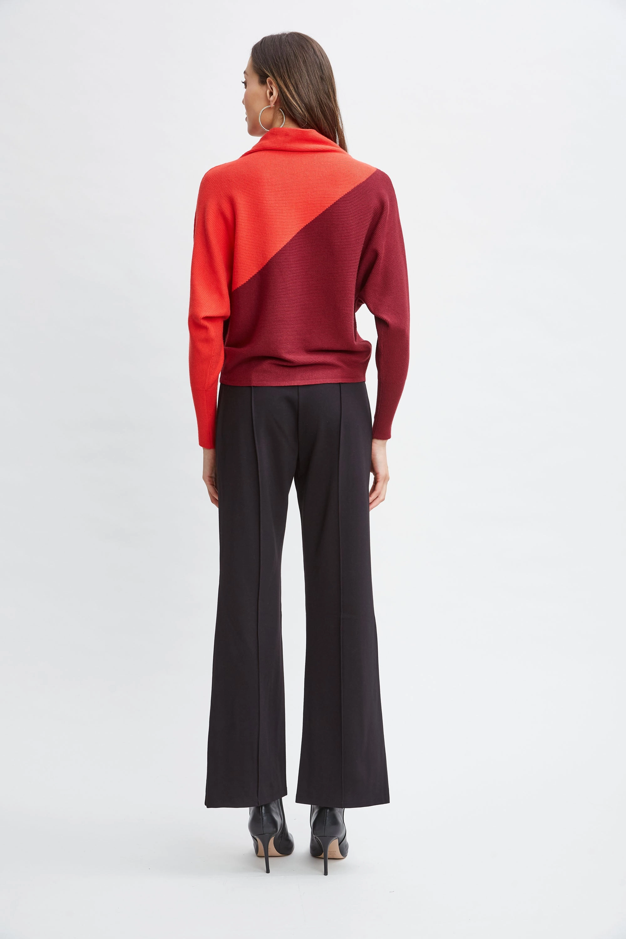 T-Tahari Asymmetric Colorblock Sweater