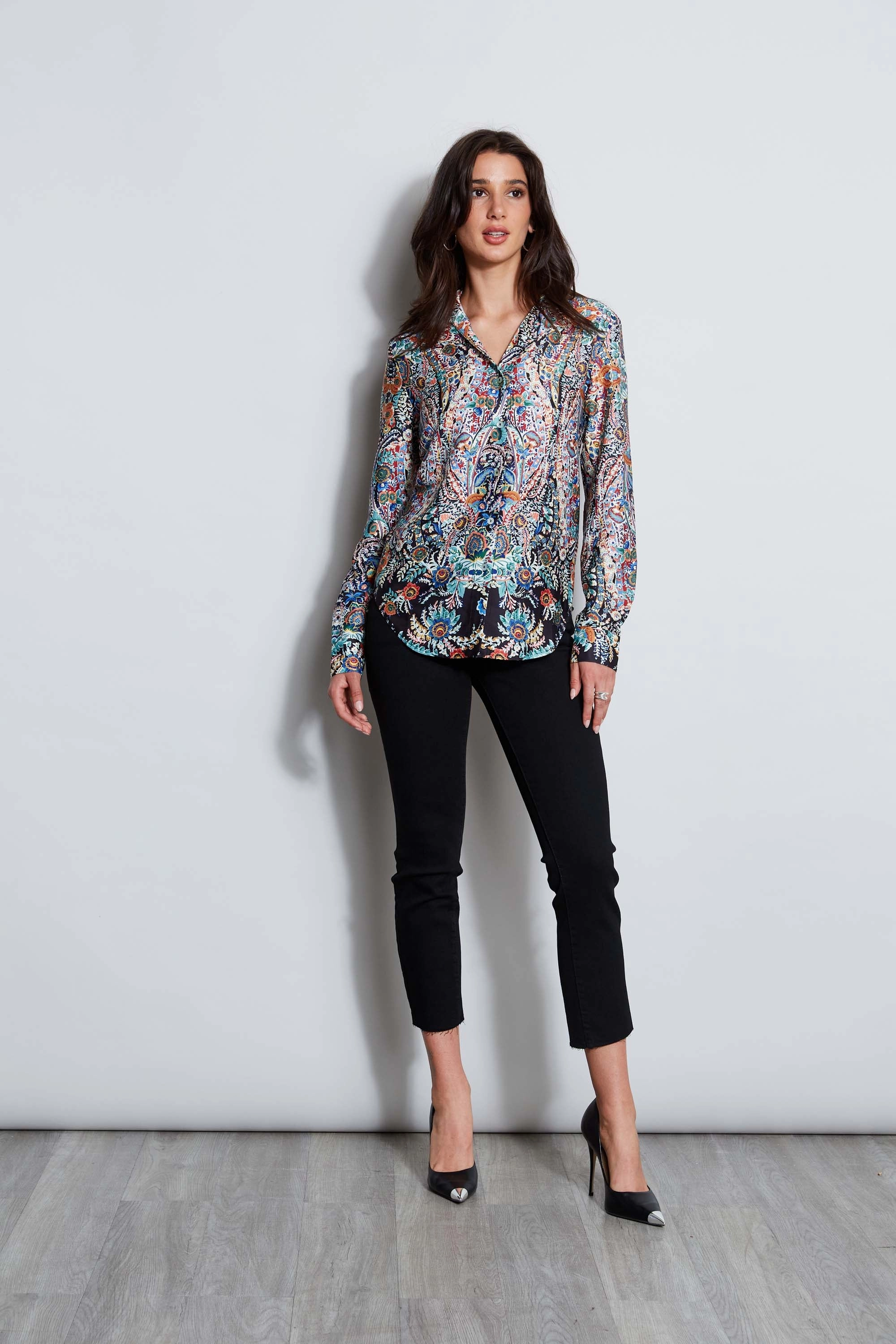 T-Tahari Royal Garden Button Down Shirt