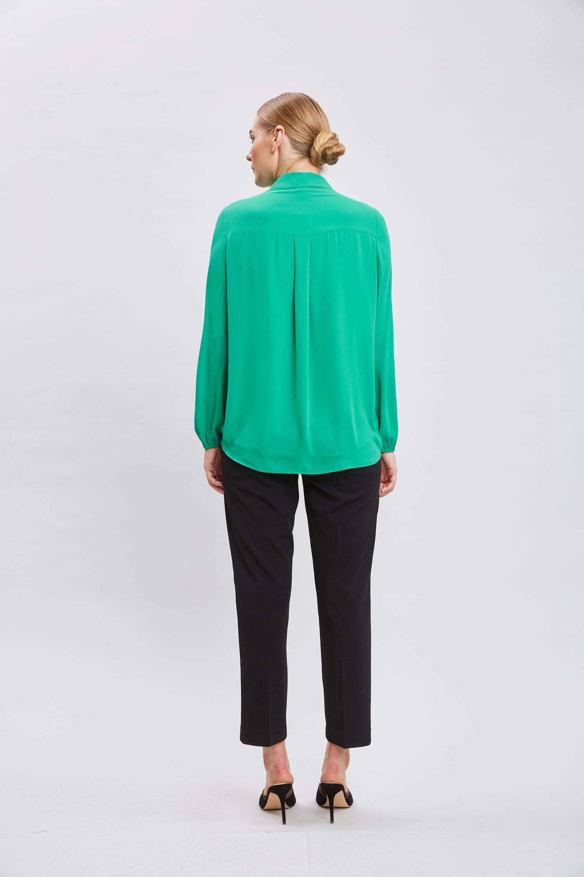 T-Tahari Shirred Button Down Shirt