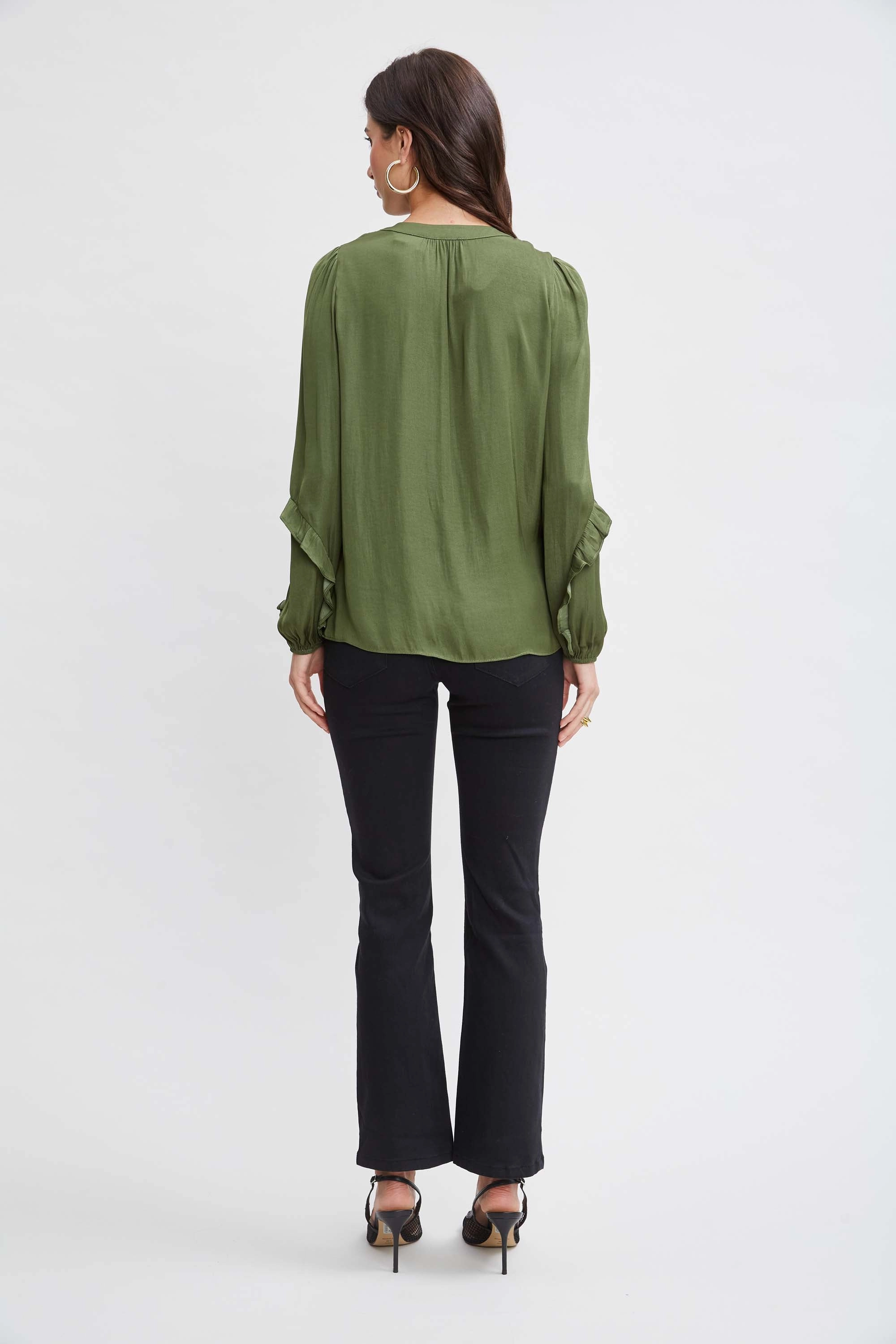 T-Tahari Split Neck Shirt