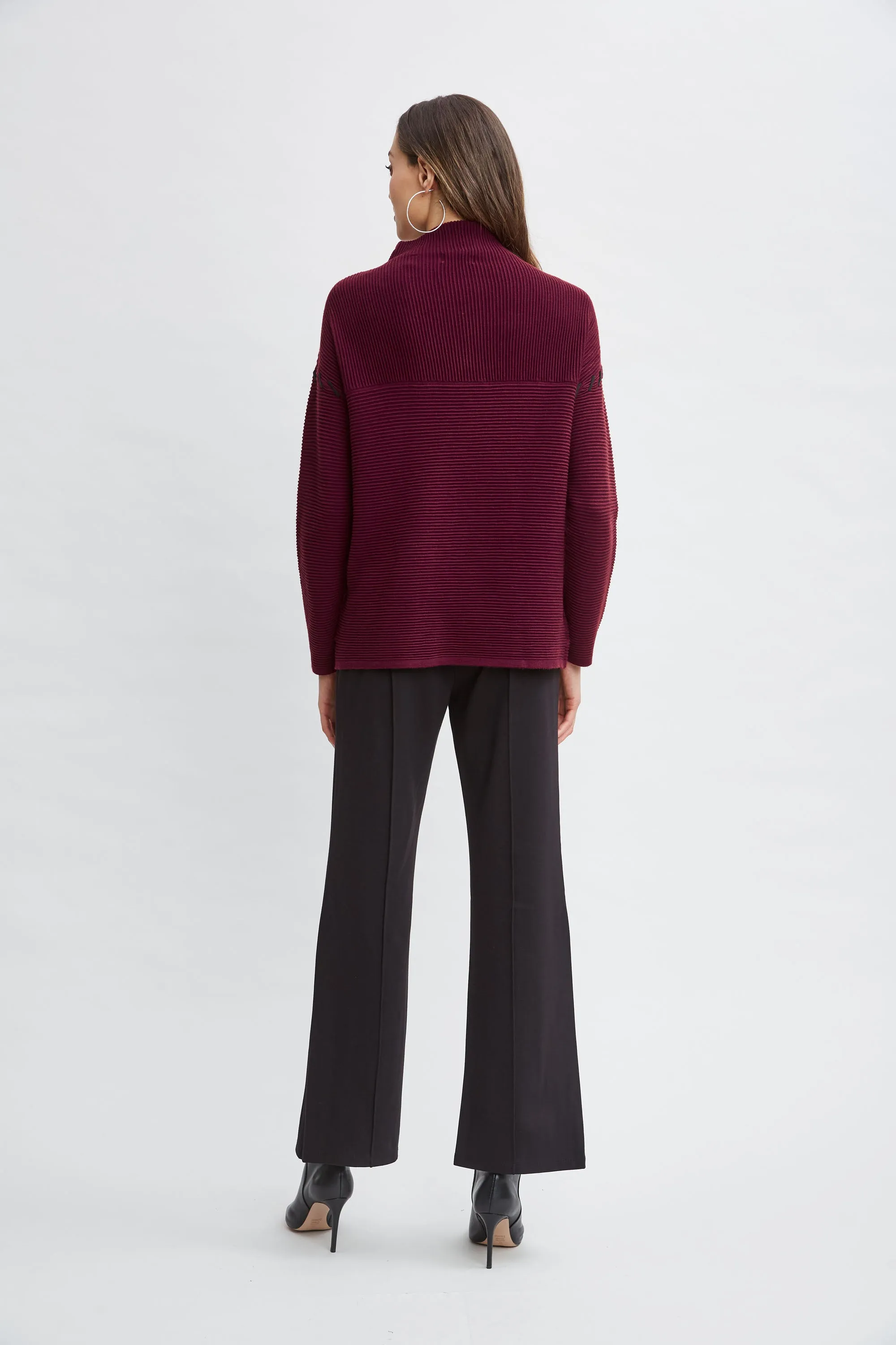 T-Tahari Stitched Shoulder Sweater