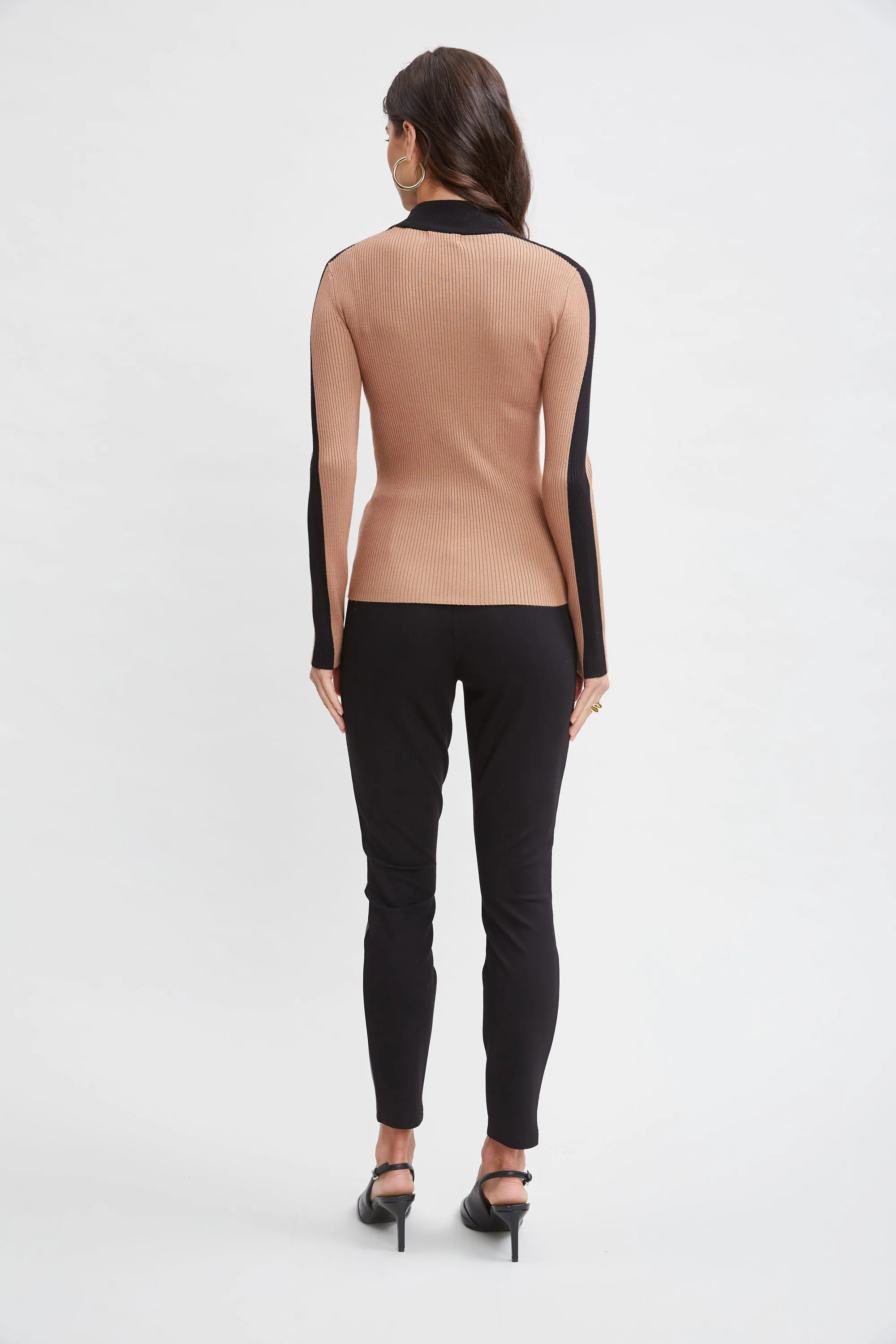 T-Tahari Stripe Sleeve Sweater